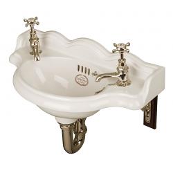Marlborough Two Tap Hole Cloakroom Basin - White